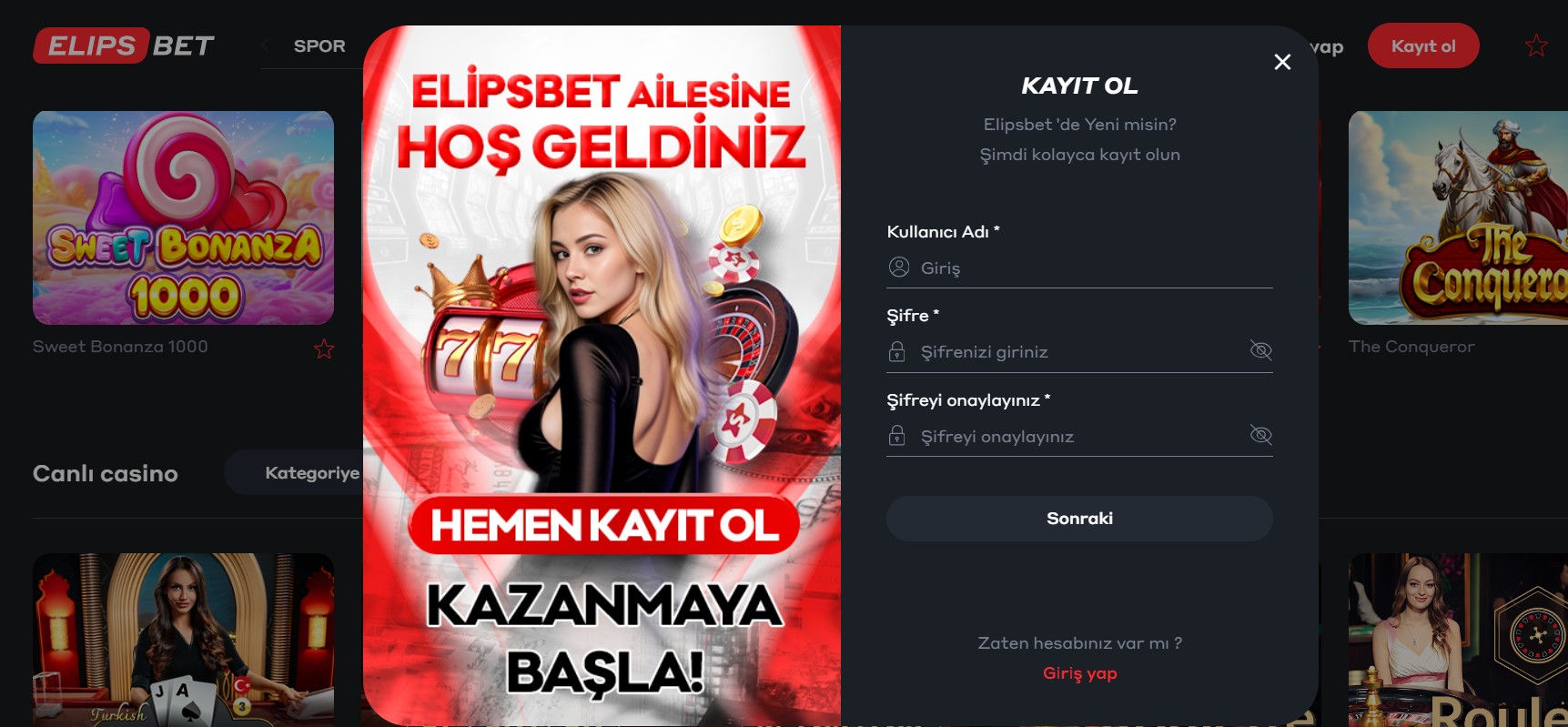 Elipsbet Kayıt